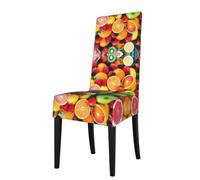 YYHWHJDE Fresh Fruits Prints Dining Chair Throw Covers - Stretchable Slipcovers, Ideal for Renewing Furniture & Protecting from Kids & Pets!