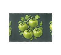 YYHWHJDE Fresh Green Tomatoes Prints Placemats Set of 6 12x18in - Elevate Every Meal with Durable & Customizable Table Layers
