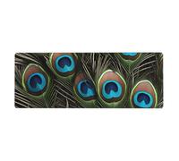 YYHWHJDE Fresh Peacock Pattern Extra Large Mouse Pad, Computer Office Anti Slip Gaming Keyboard Thickened Version 12x31.5in