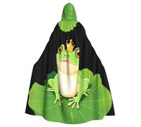 YYHWHJDE Frog Prince On The Lotus Leaf Prints Halloween Adult Hooded Cape Men'S And Women'S Clothing Mantle Role-Playing