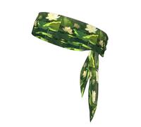 YYHWHJDE Frog Under Lotus Leaf Prints Sports headscarf, sweat absorbing and breathable, motion headband, double-sided kerchief
