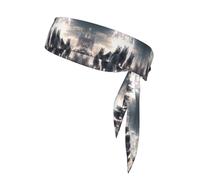 YYHWHJDE Full-Moon Wolves 3D Prints Sports Double-Sided Headscarf for Women and Men Adjustable for All Head Circumferences