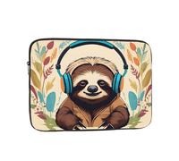 YYHWHJDE Funny Cute Animal Sloth Music Pattern Shockproof Portable Laptop 13 inch Sleeve Bag for Men and Women - Ideal for Business Travel, School, and Daily Use