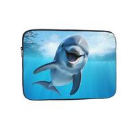 YYHWHJDE Funny Dolphin Looking at You Printing Portable Laptop Sleeve Case 12 inch Shockproof Bag for Men and Women Business Travel, and Office Daily Use