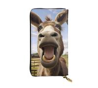 YYHWHJDE Funny Donkeys Printing Quality Leather Long Clutch Wallet Designed for Fashion Girls and Women Stylish 7.48 x 4.13 in