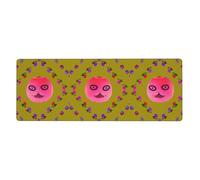 YYHWHJDE Funny Face Peach Picture Extra Large Mouse Pad, Computer Office Anti Slip Gaming Keyboard Thickened Version 12x31.5in