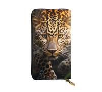 YYHWHJDE Funny Leopard Printing Quality Leather Long Clutch Wallet Designed for Fashion Girls and Women Stylish 7.48 x 4.13 in