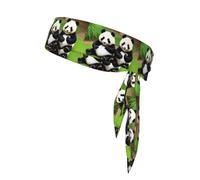 YYHWHJDE Funny Panda Pattern Sports headscarf, sweat absorbing and breathable, motion headband, double-sided kerchief
