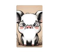YYHWHJDE Funny Piggy Pattern Double Socket Wall Panel Decorative for Residential and Commercial Areas 4.5x2.76in