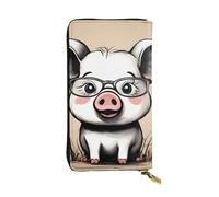 YYHWHJDE Funny Piggy Picture Quality Leather Long Clutch Wallet Designed for Fashion Girls and Women Stylish 7.48 x 4.13 in