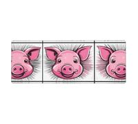 YYHWHJDE Funny Pink Pig Face Picture Extra Large Mouse Pad, Computer Office Anti Slip Gaming Keyboard Thickened Version 12x31.5in