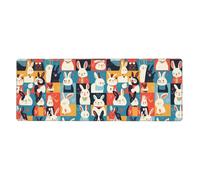 YYHWHJDE Funny Rabbits Pattern Extra Large Mouse Pad, Computer Office Anti Slip Gaming Keyboard Thickened Version 12x31.5in