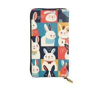 YYHWHJDE Funny Rabbits Printing Quality Leather Long Clutch Wallet Designed for Fashion Girls and Women Stylish 7.48 x 4.13 in