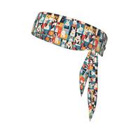 YYHWHJDE funny rabbits Prints Sports Double-Sided Headscarf Quick Drying, Moisture Wicking for Women, Girls, and Men