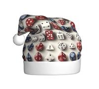 YYHWHJDE Games Dice Set Prints Christmas Hat for Adult Making It a Fun and Durable Gift for Men and Women