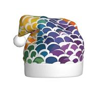 YYHWHJDE Gay Pride Rainbow Pattern Prints Christmas Hat for Adult quality festive accessory crafted soft, lightweight