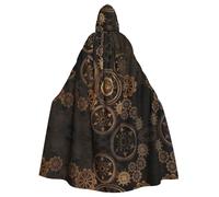 YYHWHJDE Gears Clock Bronze Century Prints Hooded Cloak - Durable Throw for Costume, Cosplay & Masquerade