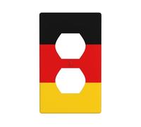 YYHWHJDE German Flag Pattern Double Socket Wall Panel Decorative is Durable and Suitable for Socket Light Switch Accessories 4.5x2.76in