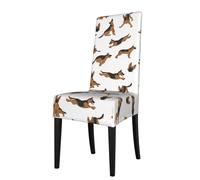 YYHWHJDE German Shepherd Prints Dining Chair Throw Covers - Stretchable Polyester Blend Protects Your Chairs with Easy Style & Easy Care