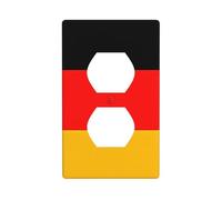YYHWHJDE Germany Flag Pattern Double Socket Wall Panel Decorative for Residential and Commercial Areas 4.5x2.76in