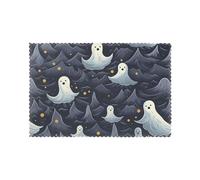 YYHWHJDE Ghost On The Moon Prints Placemats Set of 6 12x18in - Elevate Every Meal with Durable & Customizable Table Layers