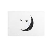 YYHWHJDE Ghost On The Moon Prints Placemats Set of 6 12x18in - Engineered for Durability & Heat Resistance with Quality Polyester