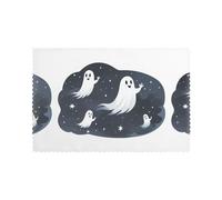 YYHWHJDE Ghosts Flying Across The Sky Prints Placemats Set of 6 12x18in - Engineered for Durability & Heat Resistance with Quality Polyester