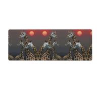YYHWHJDE Giraffe at sunset Extra Large Rubber Mousepad 12x31.5in