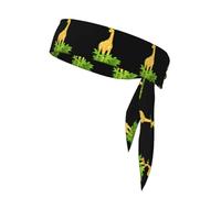 YYHWHJDE Giraffe in the bush Pattern Sports headscarf, sweat absorbing and breathable, motion headband, double-sided kerchief