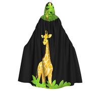 YYHWHJDE Giraffe In The Bush Prints Halloween Adult Hooded Cape Men'S And Women'S Clothing Mantle Role-Playing