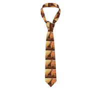 YYHWHJDE giraffe mum and baby Picture Men's Necktie - Soft and Durable Polyester Fiber Tie for Business and Special Occasions