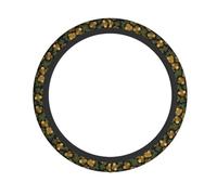 YYHWHJDE Gold Coin Clover Prints Neoprene Steering Wheel Shield - Quality Grip & Durable Protection for All Vehicles