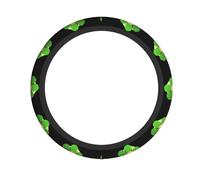 YYHWHJDE Gold Coin Clover Prints Quality Steering Wheel Grip - Quality Neoprene Cover for Universal Vehicle Protection