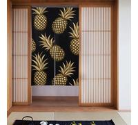 YYHWHJDE gold pineapple background Pattern Curtain two Pieces Spliced 34x56in Fabric curtains, room dividers Fabric, Smooth & Not Easily Wrinkled