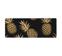 YYHWHJDE Gold Pineapple Background Picture Extra Large Mouse Pad, Computer Office Anti Slip Gaming Keyboard Thickened Version 12x31.5in