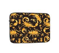 YYHWHJDE Gold Scorpion Prints Protective Shockproof Portable Laptop Sleeve Case 10 inch for Men and Women Business Travel, and Office Daily Use