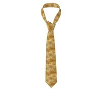 YYHWHJDE gold silk christmas Pattern Men's tie classic style suit cravat suitable for holidays and work