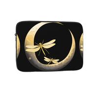 YYHWHJDE Golden Dragonflies on The Moon Prints Protective Shockproof Portable Laptop Sleeve Case 10 inch for Men and Women Business Travel, and Office Daily Use