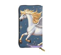 YYHWHJDE Golden Pegasus Printed Quality Leather Long Clutch Wallet Designed for Fashion Girls and Women Stylish 7.48 x 4.13 in