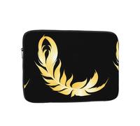 YYHWHJDE Golden Phoenix Feather Prints Protective Shockproof Portable Laptop Sleeve Case 15 inch for Men and Women Business Travel, and Office Daily Use
