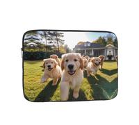 YYHWHJDE Golden Retriever Puppies Printing Portable Laptop Sleeve Case 17 inch Shockproof Bag for Men and Women Business Travel, and Office Daily Use