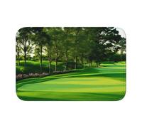 YYHWHJDE Golf Course Lawn Picture Anti slip and thickened floor mat suitable for bathrooms, bedrooms, washable carpet floor mats 16X24 in