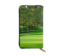 YYHWHJDE Golf Course Lawn Printing Quality Leather Long Clutch Wallet Designed for Fashion Girls and Women Stylish 7.48 x 4.13 in