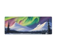 YYHWHJDE Gorgeous Northern Lights Pattern Extra Large Mouse Pad, Computer Office Anti Slip Gaming Keyboard Thickened Version 12x31.5in