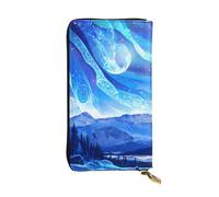 YYHWHJDE Gorgeous Northern Lights Printed Quality Leather Long Clutch Wallet Designed for Fashion Girls and Women Stylish 7.48 x 4.13 in