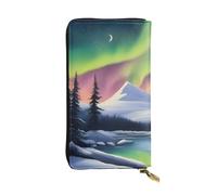 YYHWHJDE Gorgeous Northern Lights Printing Quality Leather Long Clutch Wallet Designed for Fashion Girls and Women Stylish 7.48 x 4.13 in