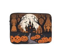 YYHWHJDE Gothic Happy Halloween Printing Portable Laptop Sleeve Case 10 inch Shockproof Bag for Men and Women Business Travel, and Office Daily Use