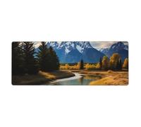 YYHWHJDE Grand Teton National Park Pattern Extra Large Mouse Pad, Computer Office Anti Slip Gaming Keyboard Thickened Version 12x31.5in