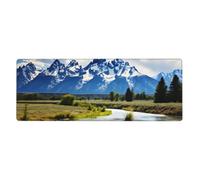 YYHWHJDE Grand Teton National Park Picture Extra Large Mouse Pad, Computer Office Anti Slip Gaming Keyboard Thickened Version 12x31.5in
