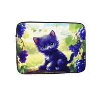 YYHWHJDE Grapevine Blue Cat Picture Shockproof Portable Laptop Sleeve Case 17 inch for Men and Women Business Travel, School, and Office Daily Use